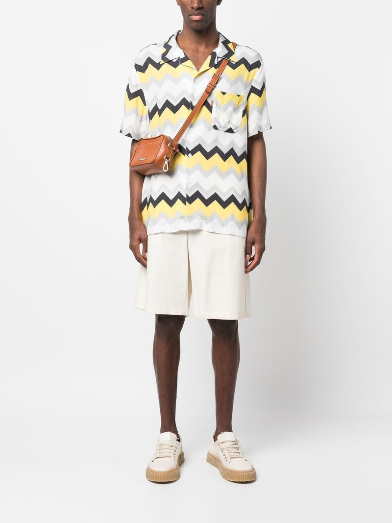 Missoni chevron-print short-sleeve shirt outlook