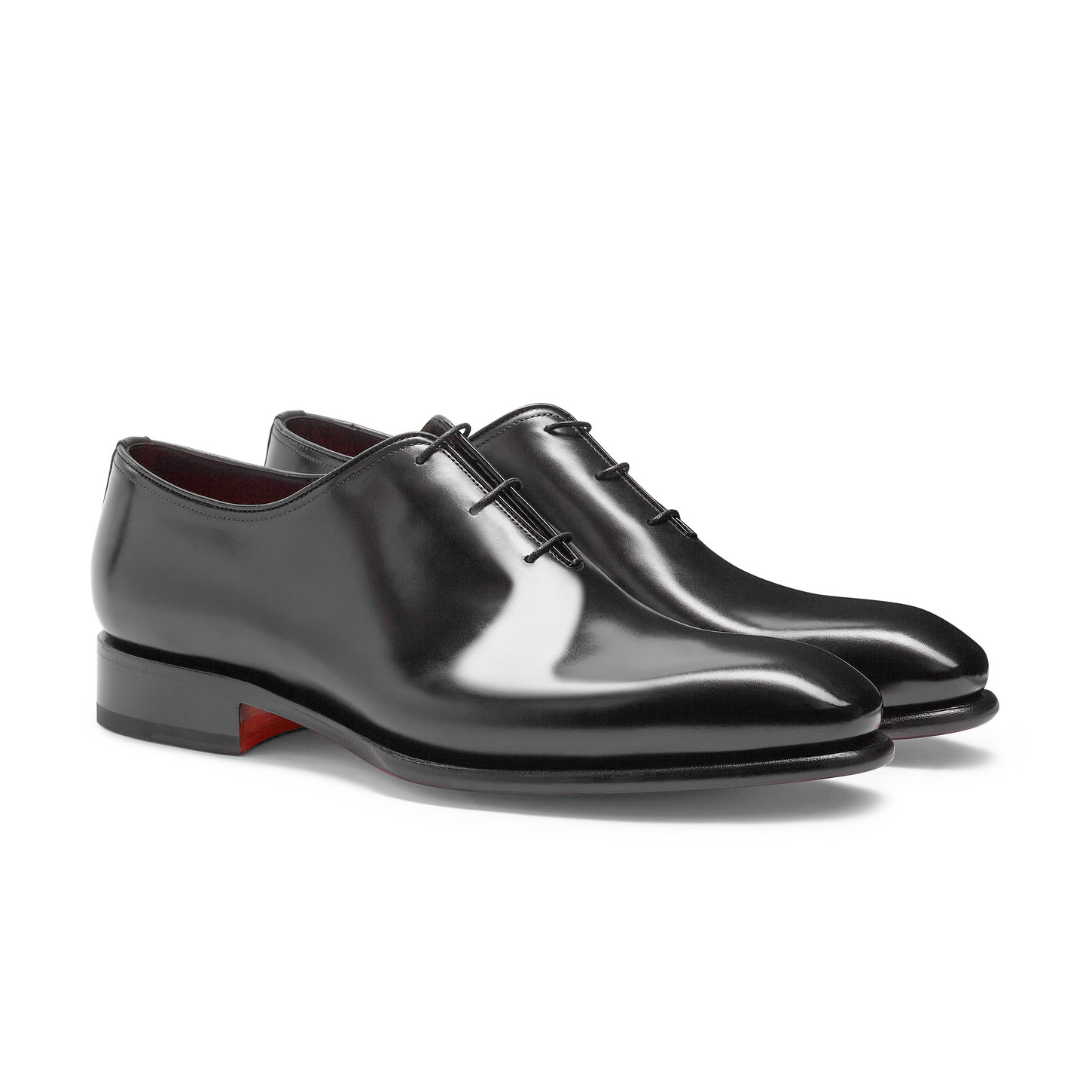 Men's polished black leather Oxford shoe - 3