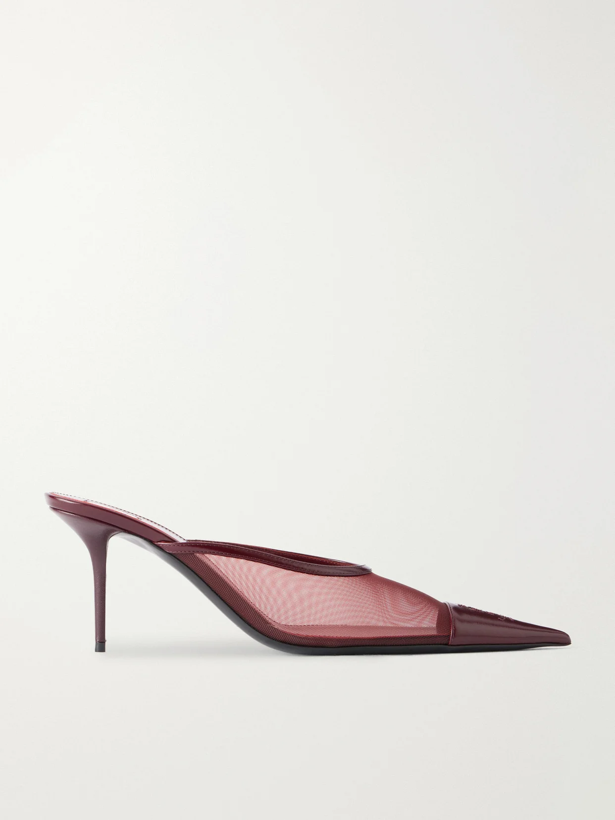 Renée 75 Cassandre-embroidered Leather-trimmed Mesh Pumps - 1