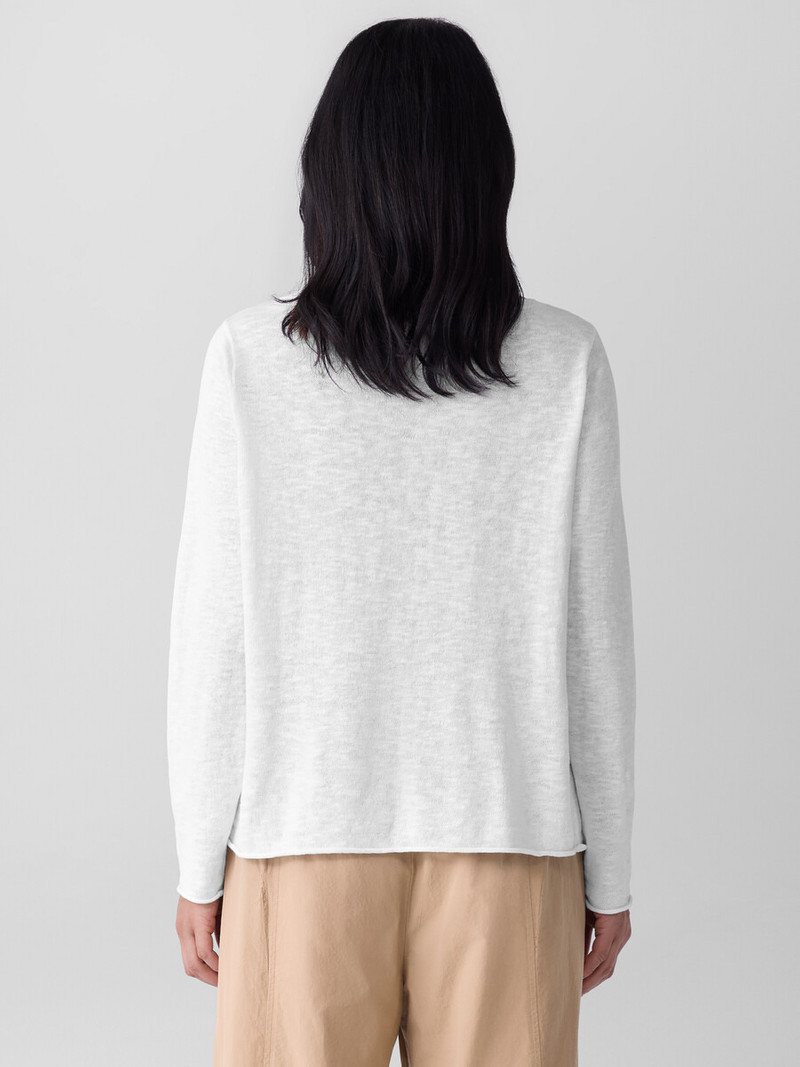 Organic Linen Cotton Slub Bateau Neck Top 4
