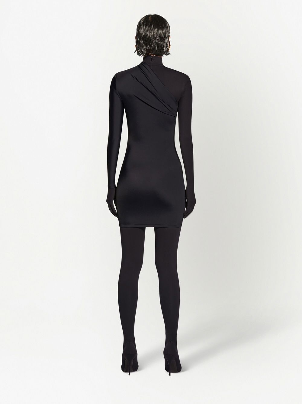 single sleeve mini dress - 6