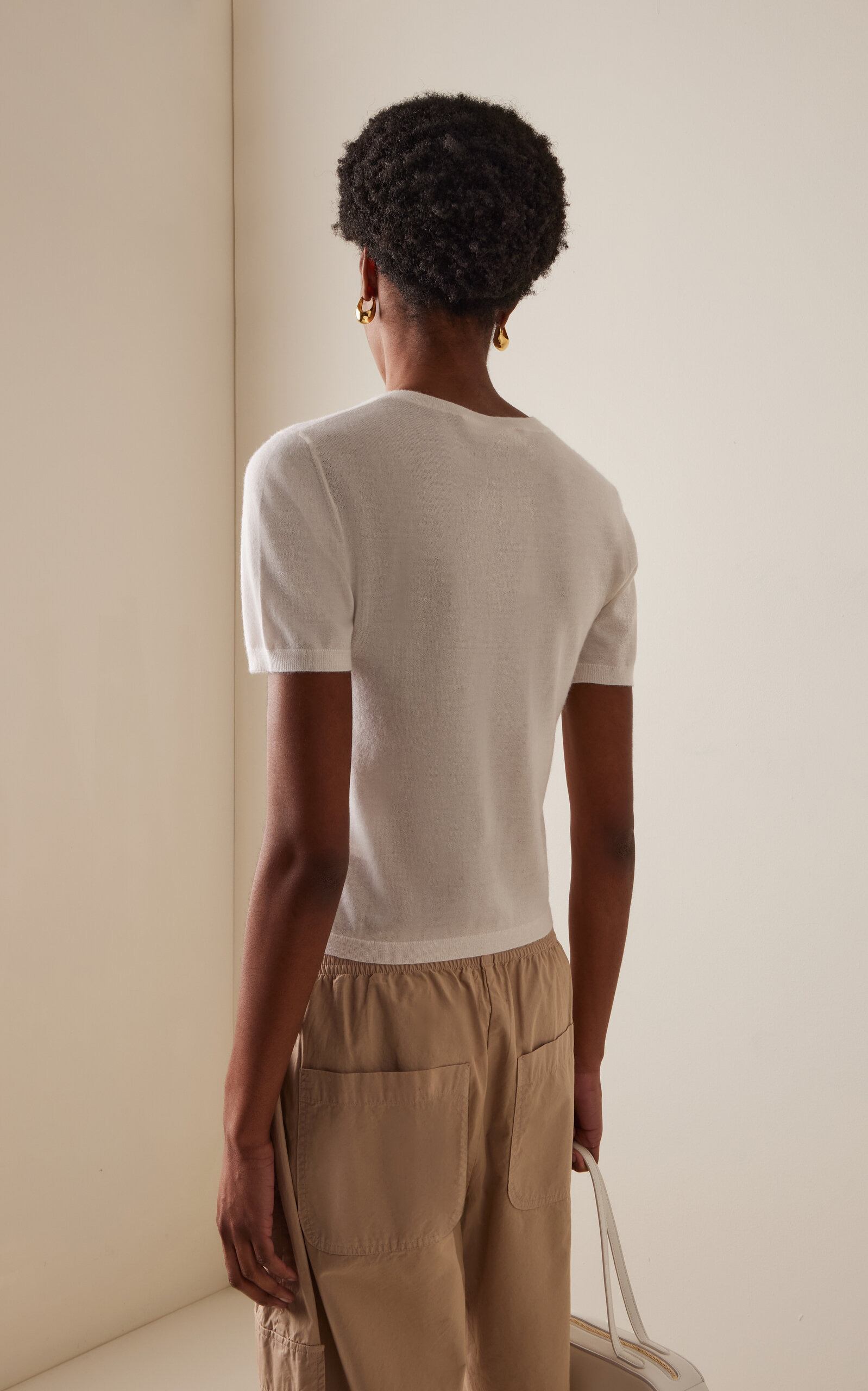 Delila Cashmere T-Shirt ivory - 4