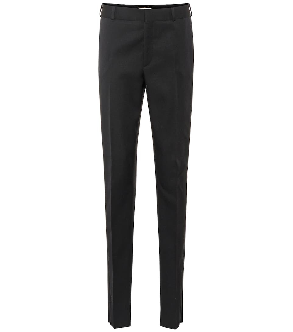 High-rise straight wool pants - 1