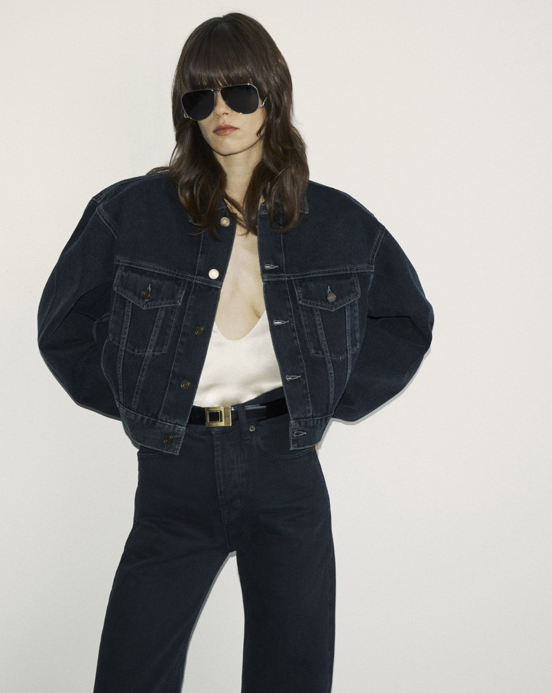 SAINT LAURENT 80's jacket in dark blue black denim outlook