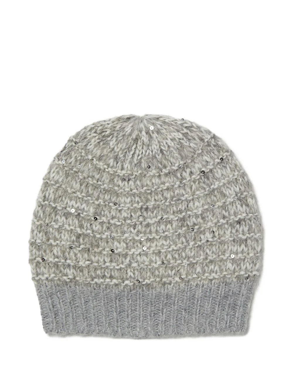 sequin-embellished ribbed hat - 1