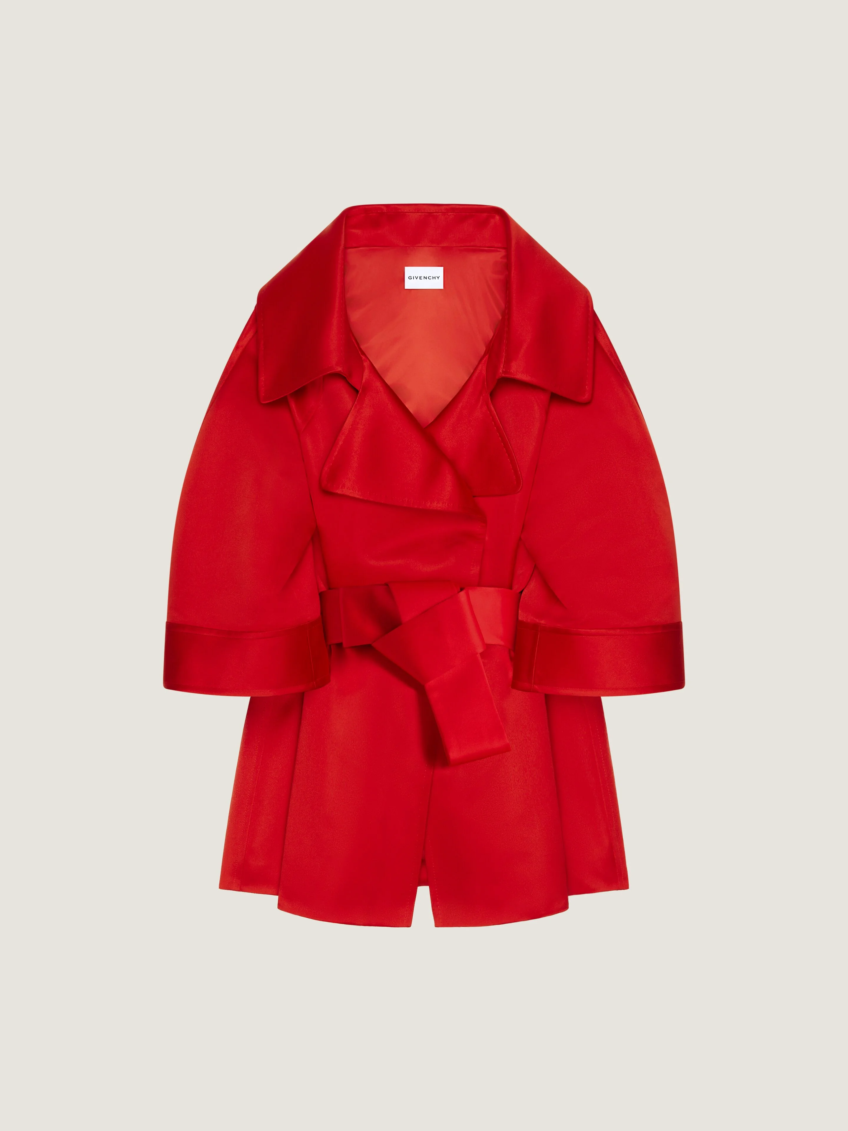 SHORT COAT IN SATIN - 1