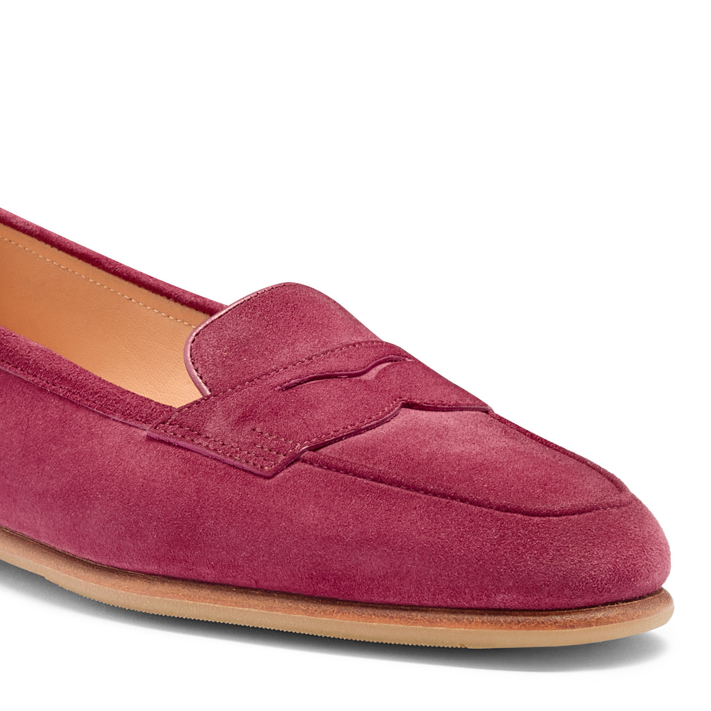Women's red suede Carla loafer - 5
