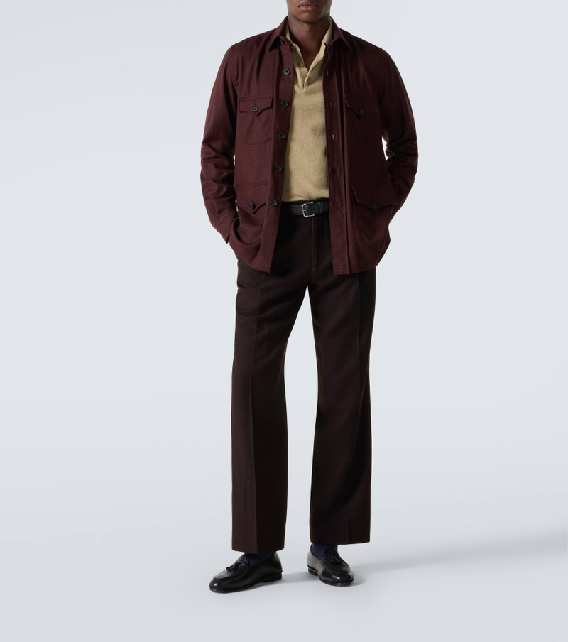 RUBINACCI Virgin wool flannel field jacket outlook