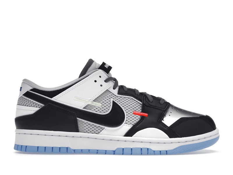 Nike Dunk Low Scrap Black Neutral Grey University Blue White - 1