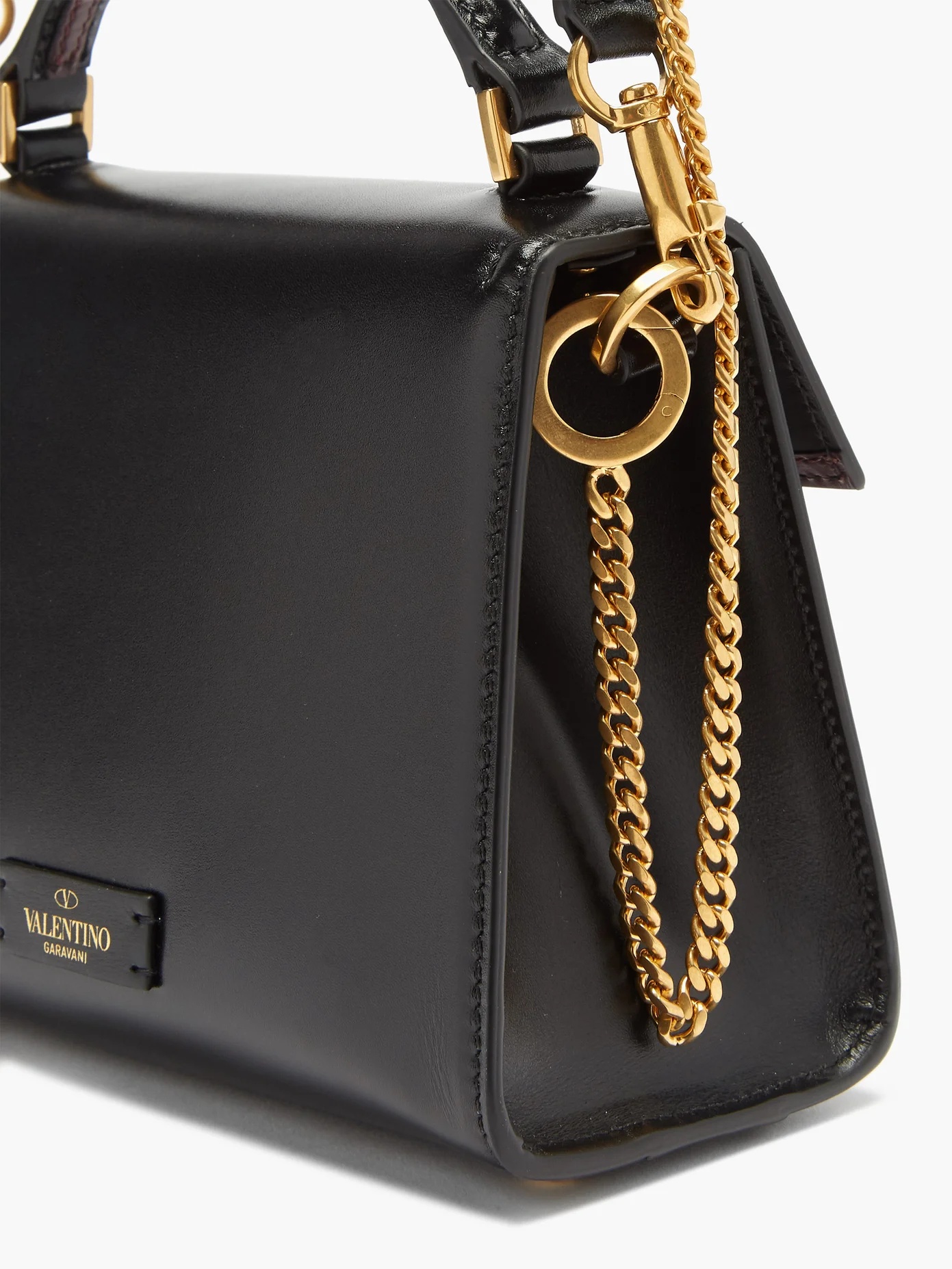 V-sling mini leather shoulder bag - 6