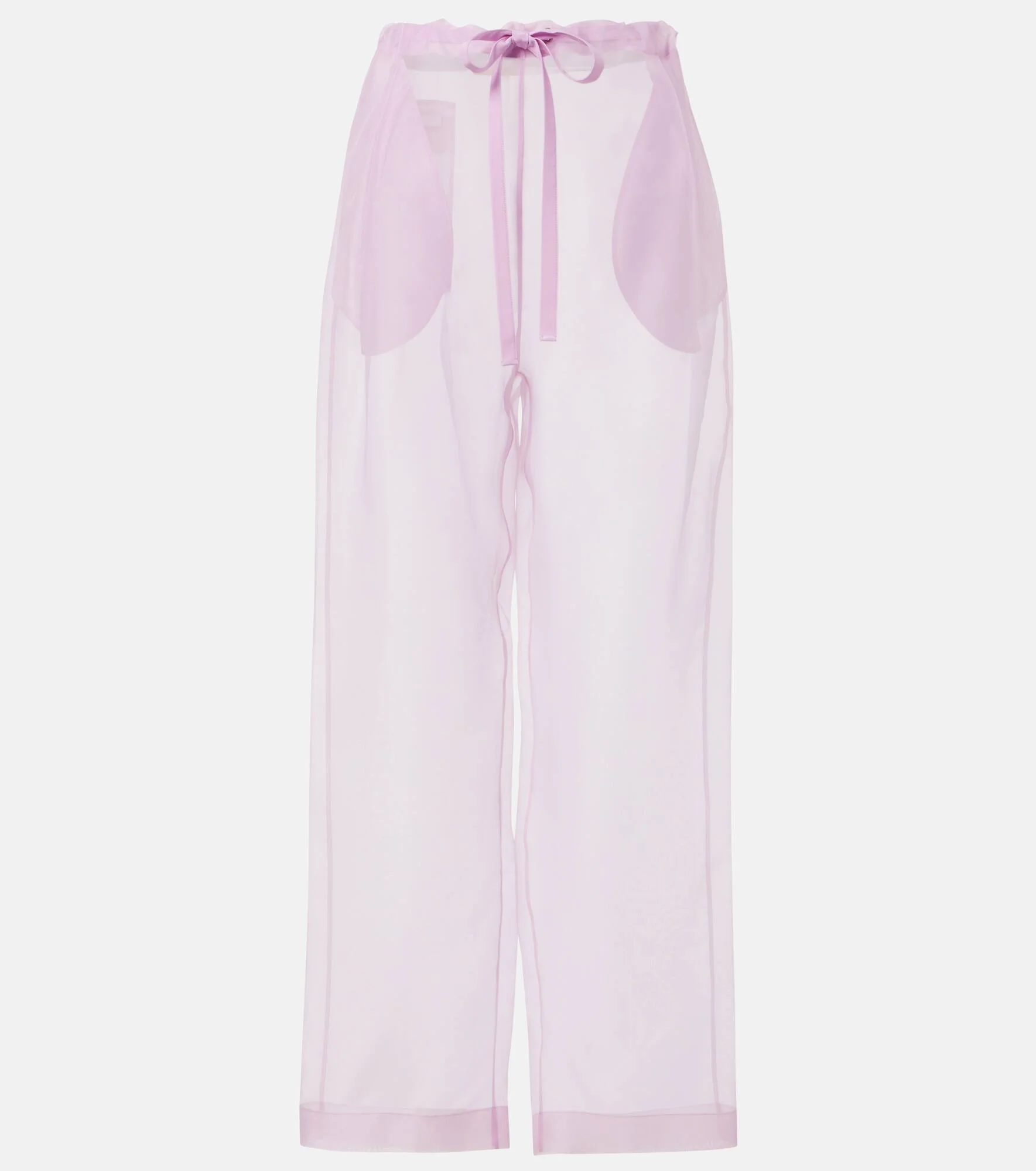 Trenton silk-blend organza wide-leg pants - 1