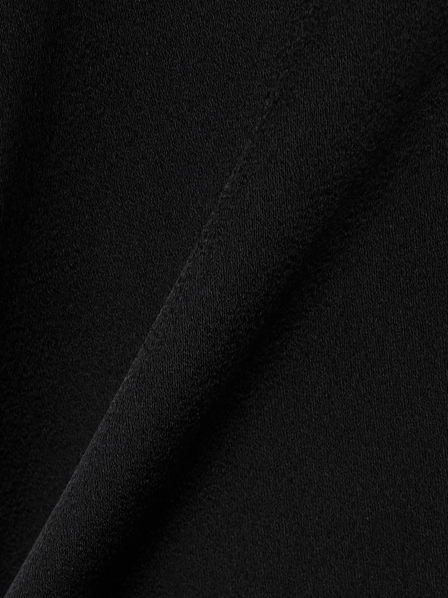 Tie-neck satin-crepe mini dress Black - 4