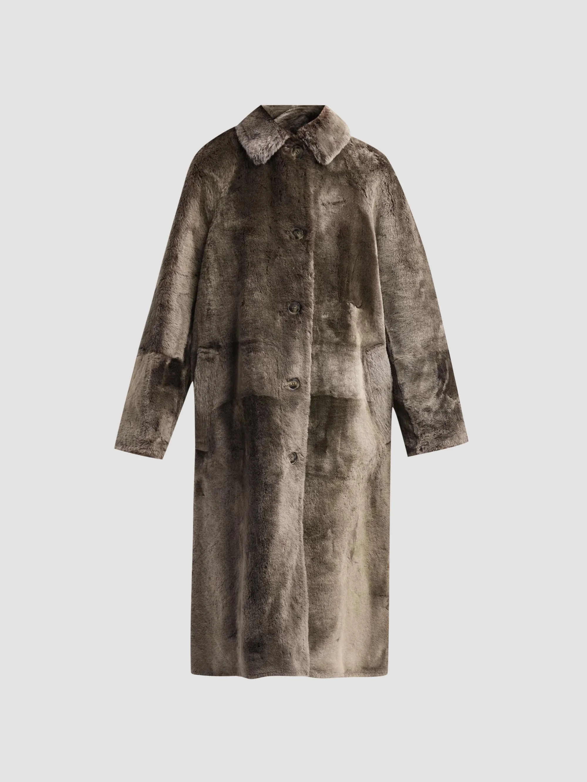 Women's Manteau Shearling Coat - Alpes - 1