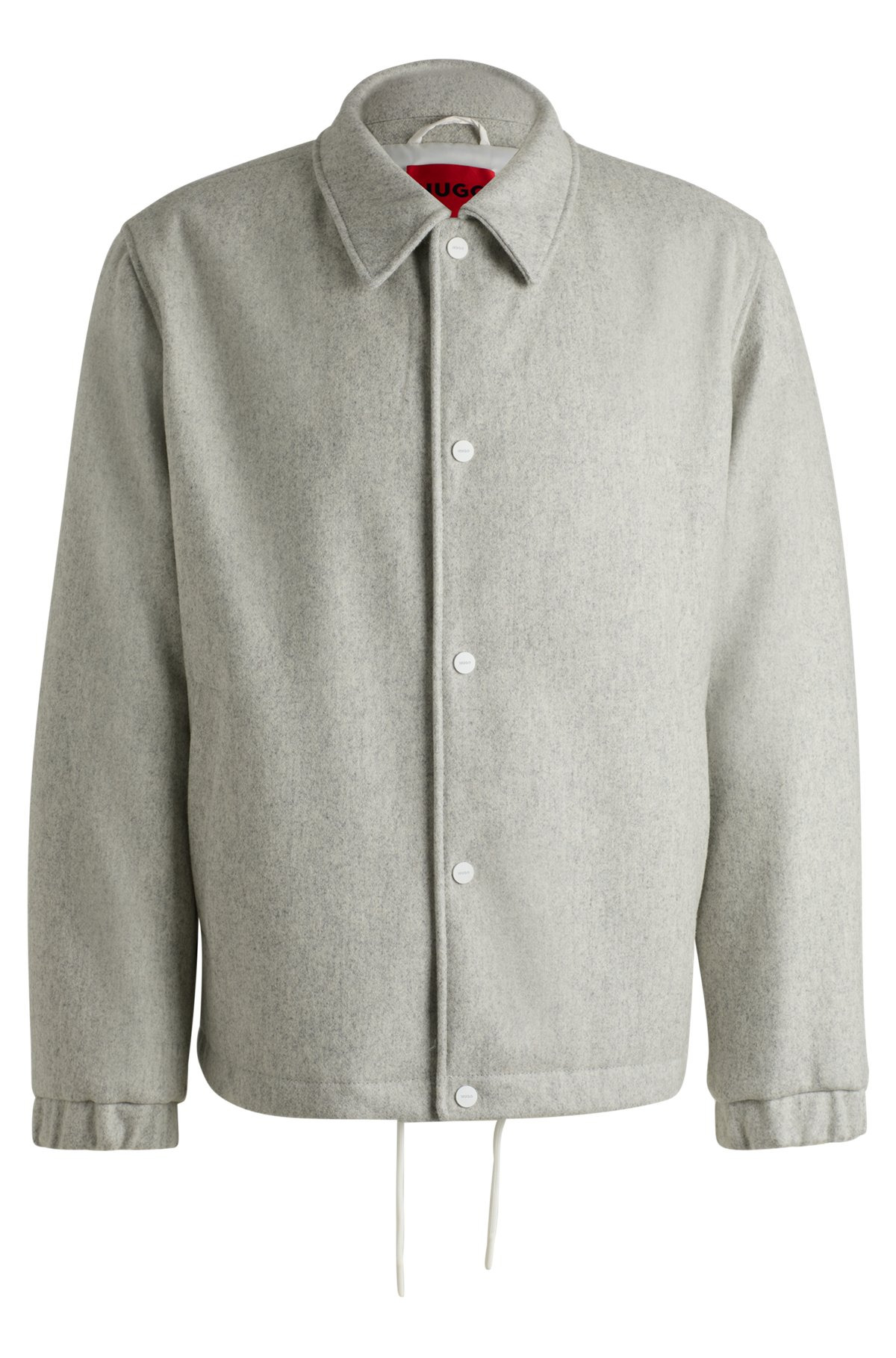 REGULAR-FIT PADDED COACH JACKET IN A WOOL BLEND - 1