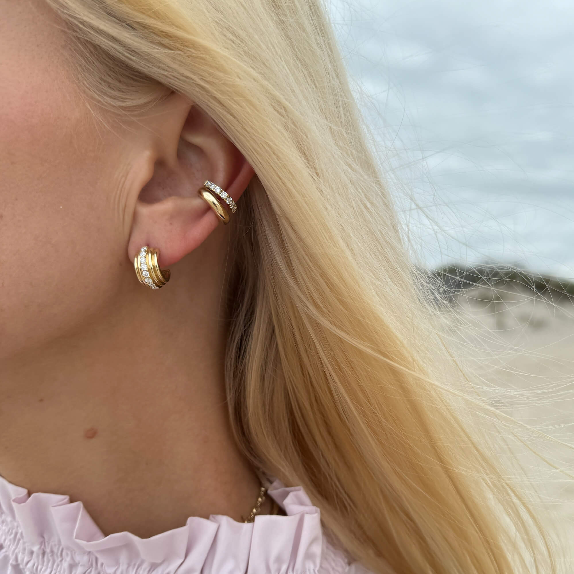 Bold Puff Hinged Ear Cuff - 9
