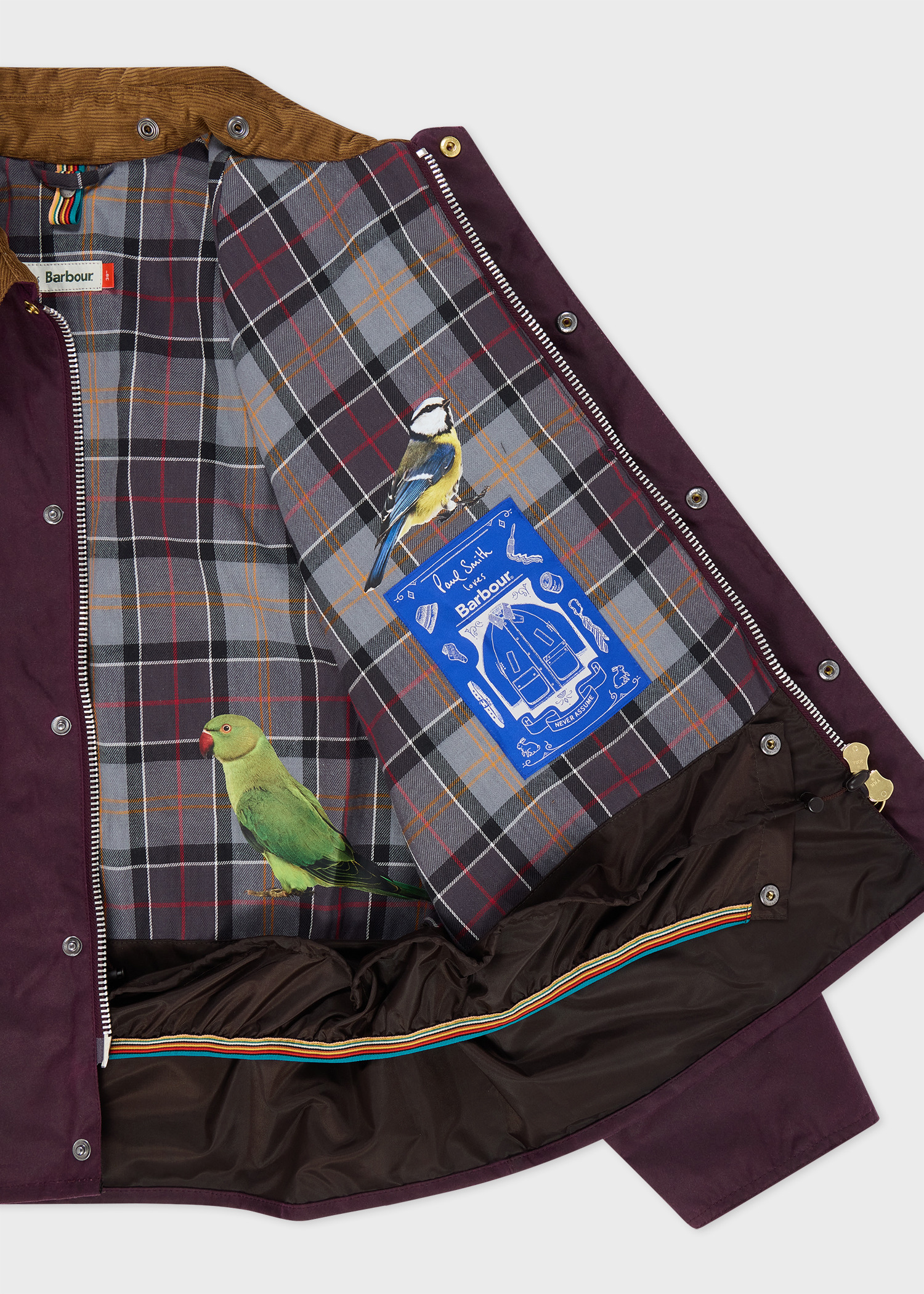 Paul Smith loves Barbour - Grape Transport Wax Jacket - 4