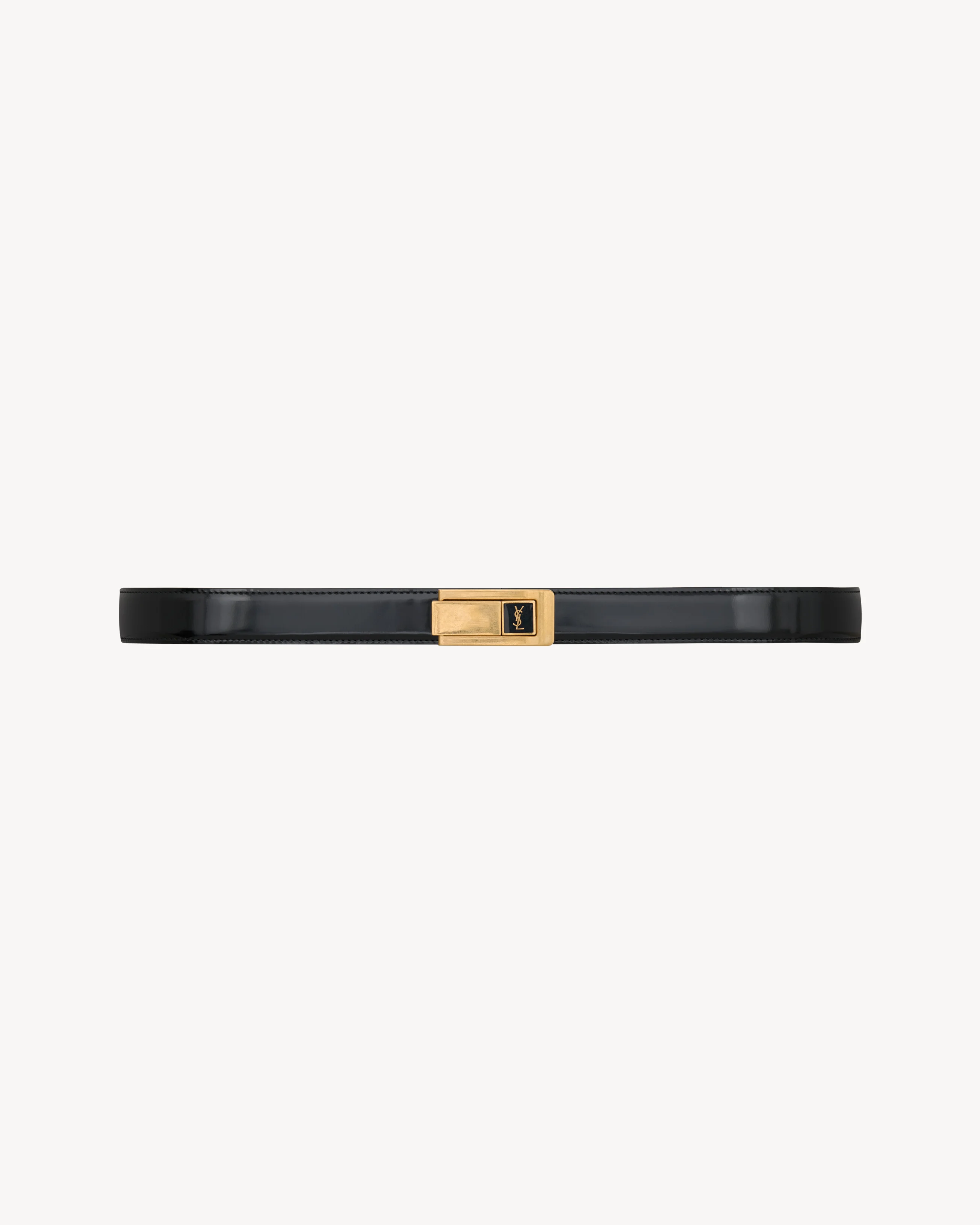 CHARNIERE BUCKLE BELT IN BRUSHED LEATHER - 1
