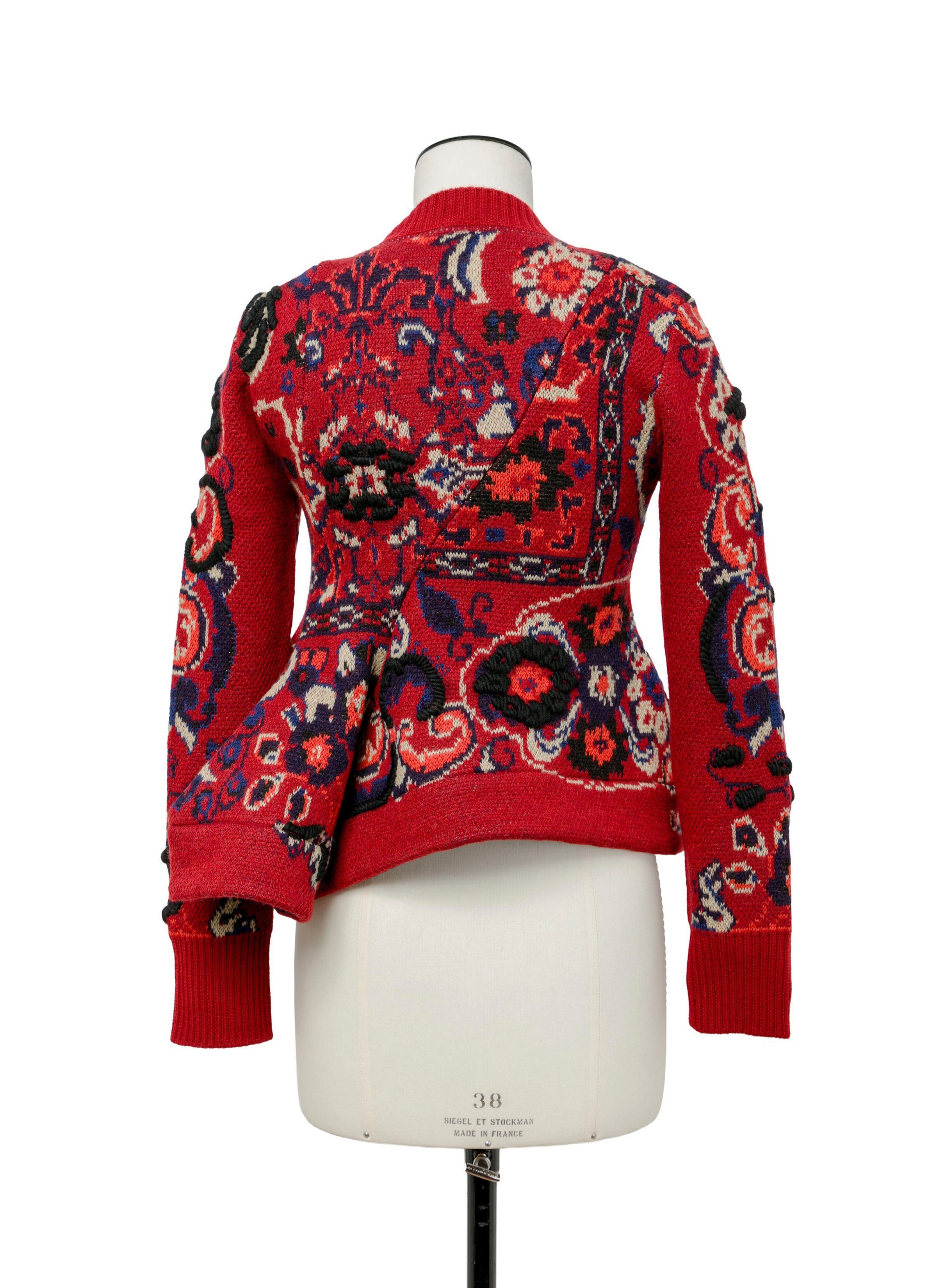 Floral Jacquard Knit Pullover - 3