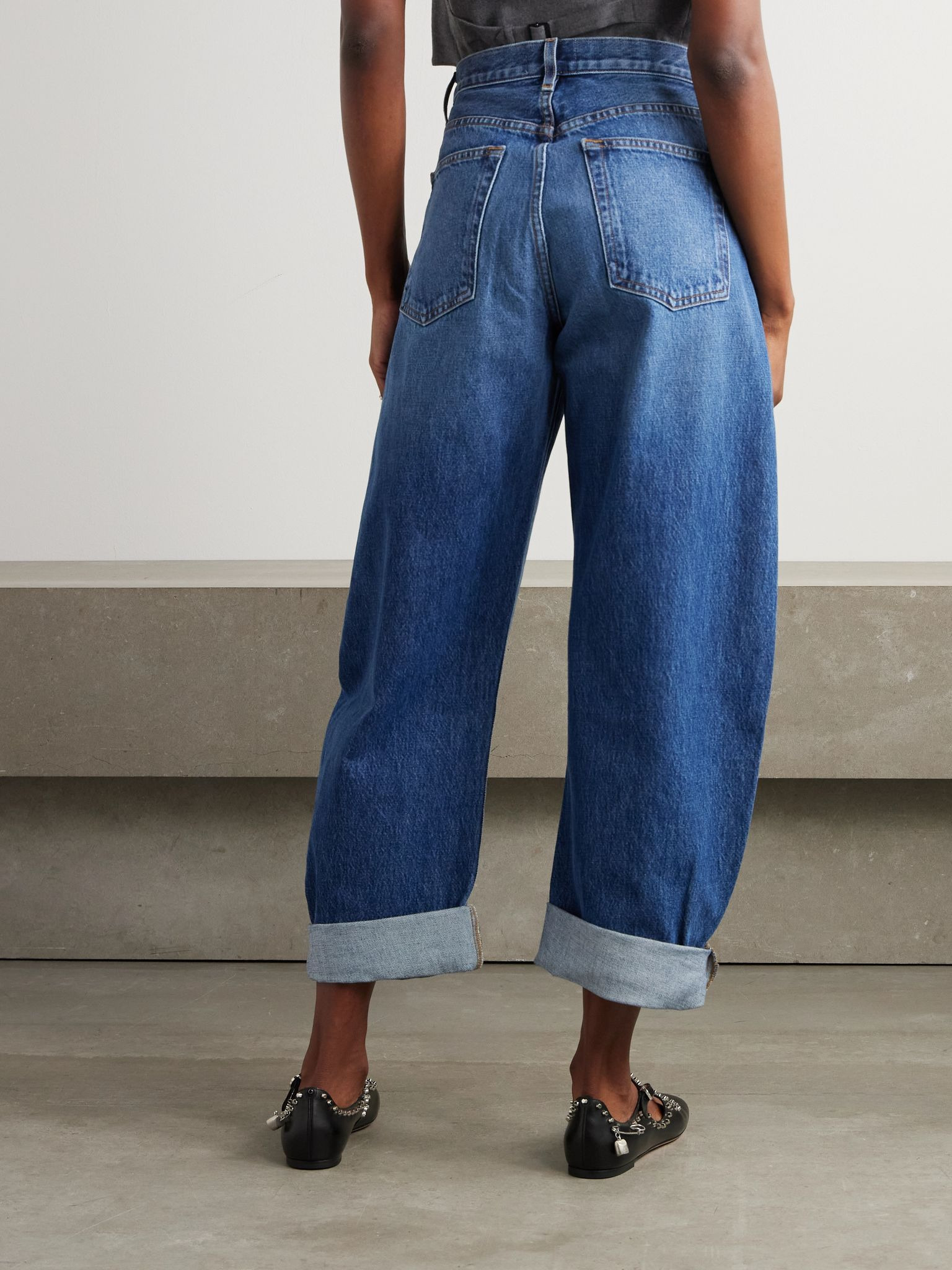 The Bubble high-rise barrel-leg jeans Mid denim - 4