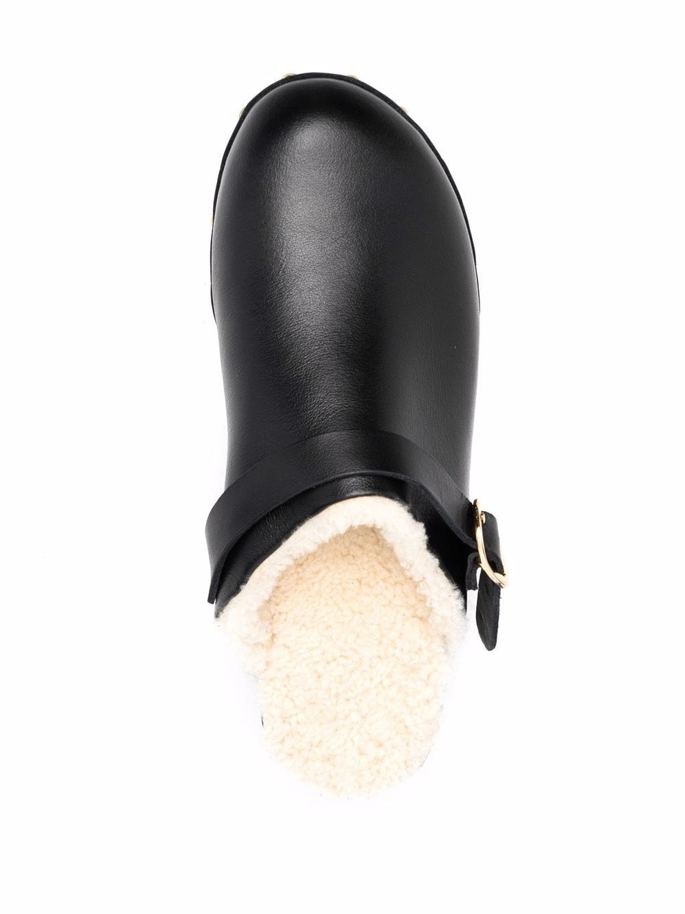 closed leather clogs - 4