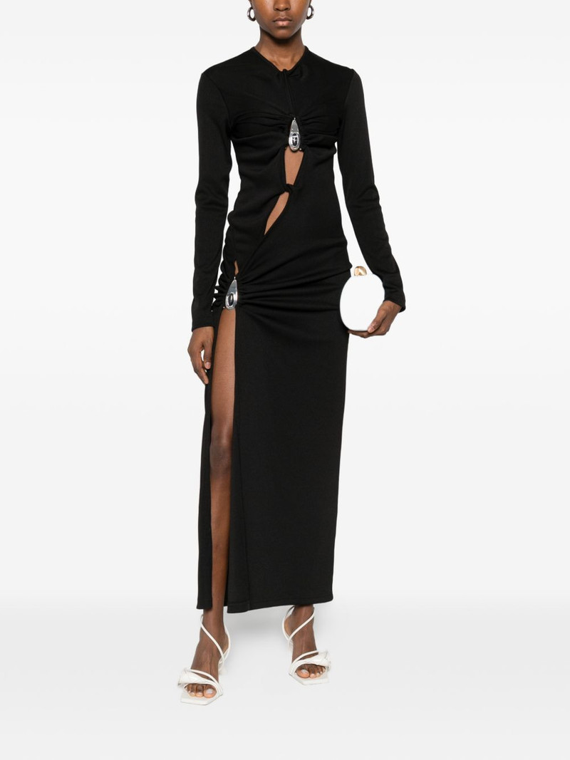 CHRISTOPHER ESBER crystal-pendant open-twist midi dress outlook