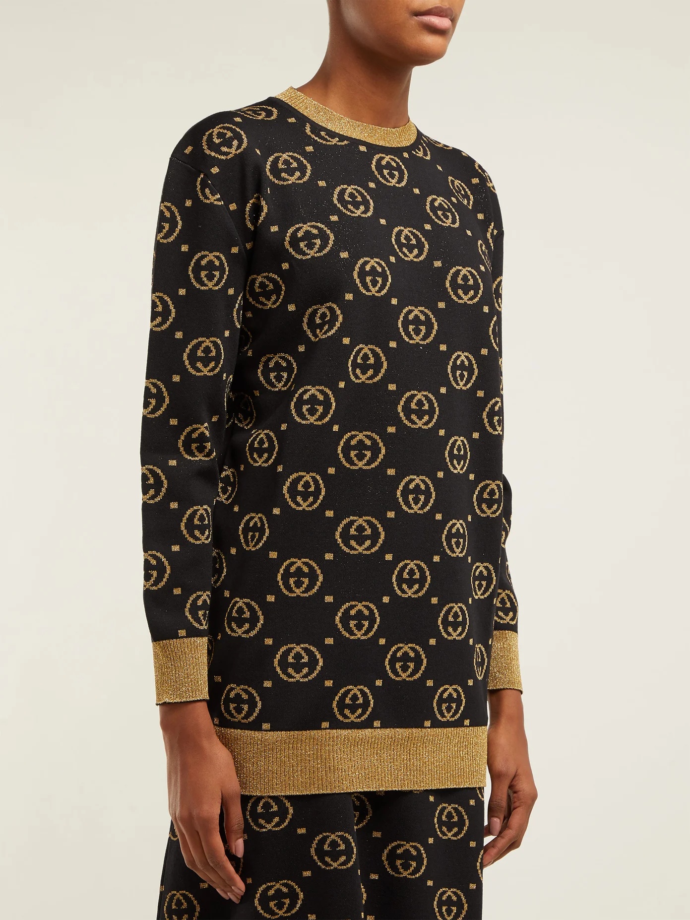 GG-jacquard wool-blend sweater - 4