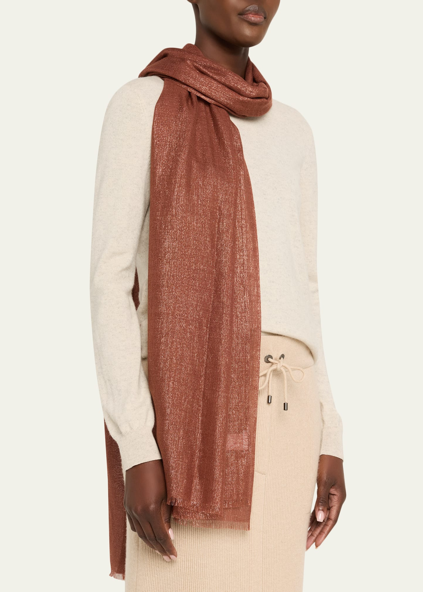 Cashmere & Silk Lurex Scarf - 3