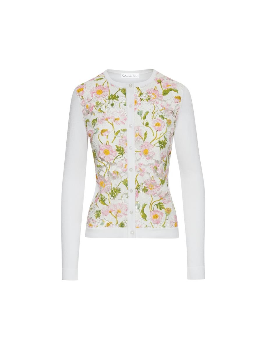 MIXED BOTANICAL PRINTED INSET CARDIGAN - 5