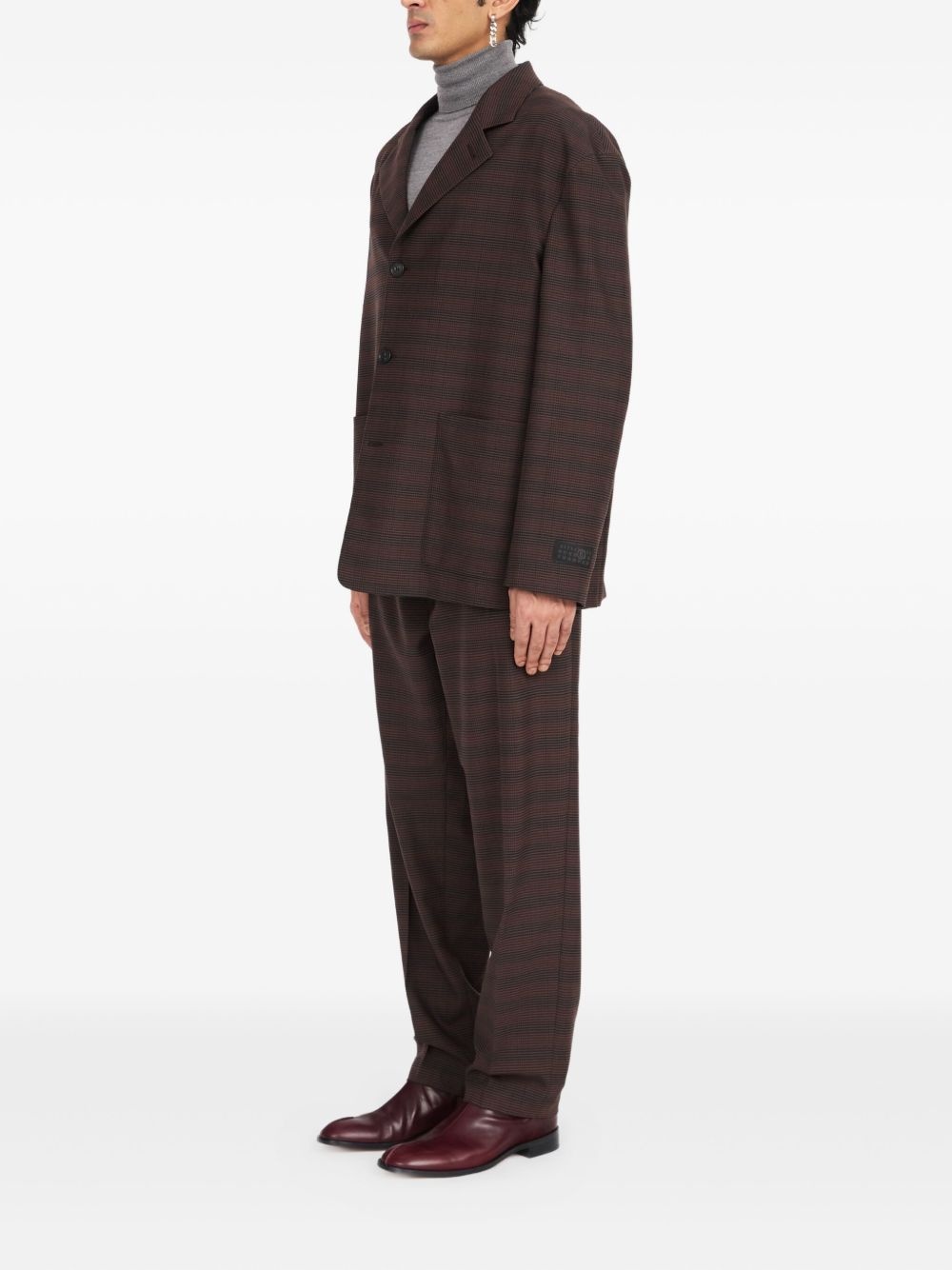 checked blazer - 3