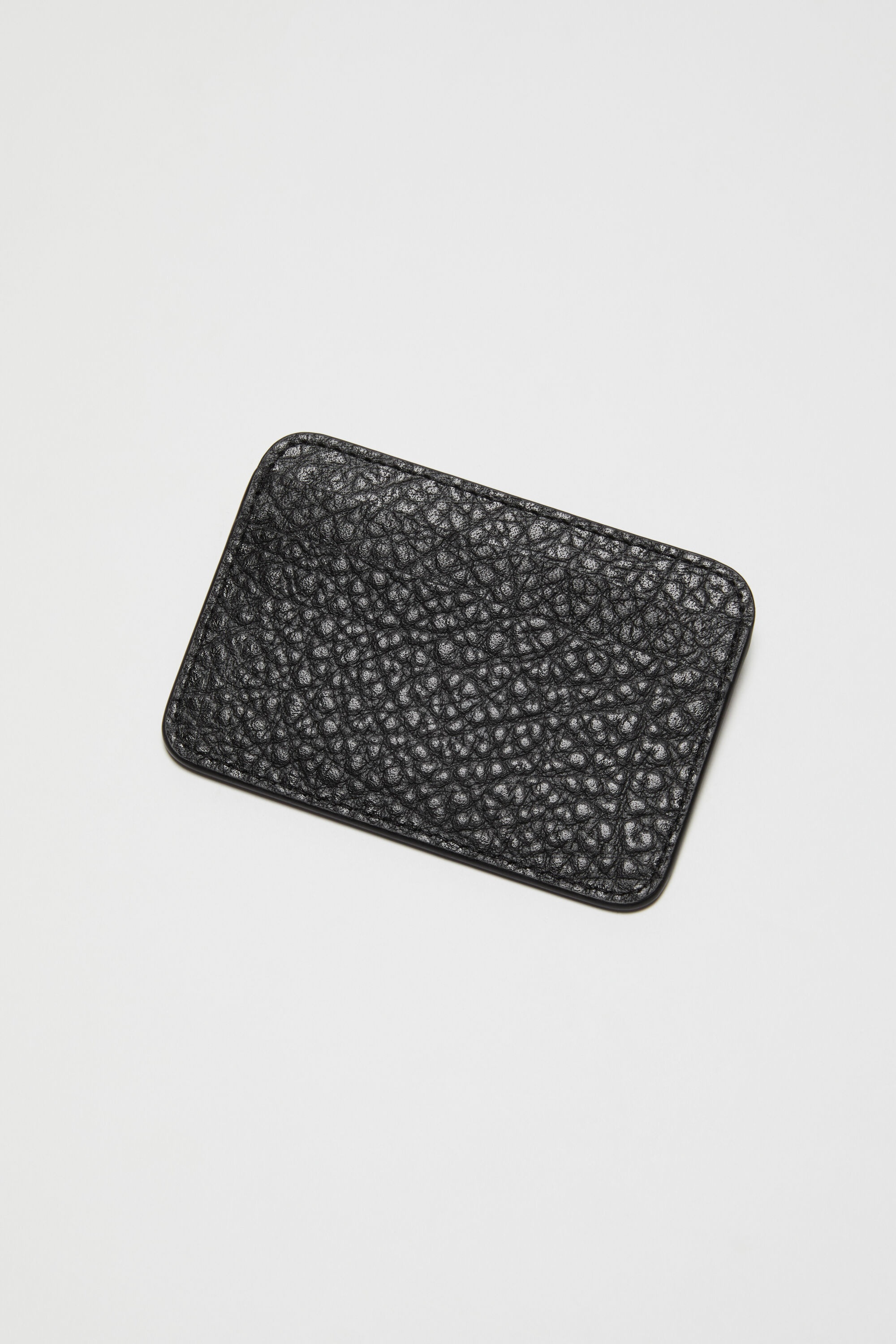 Leather card holder - Black - 4