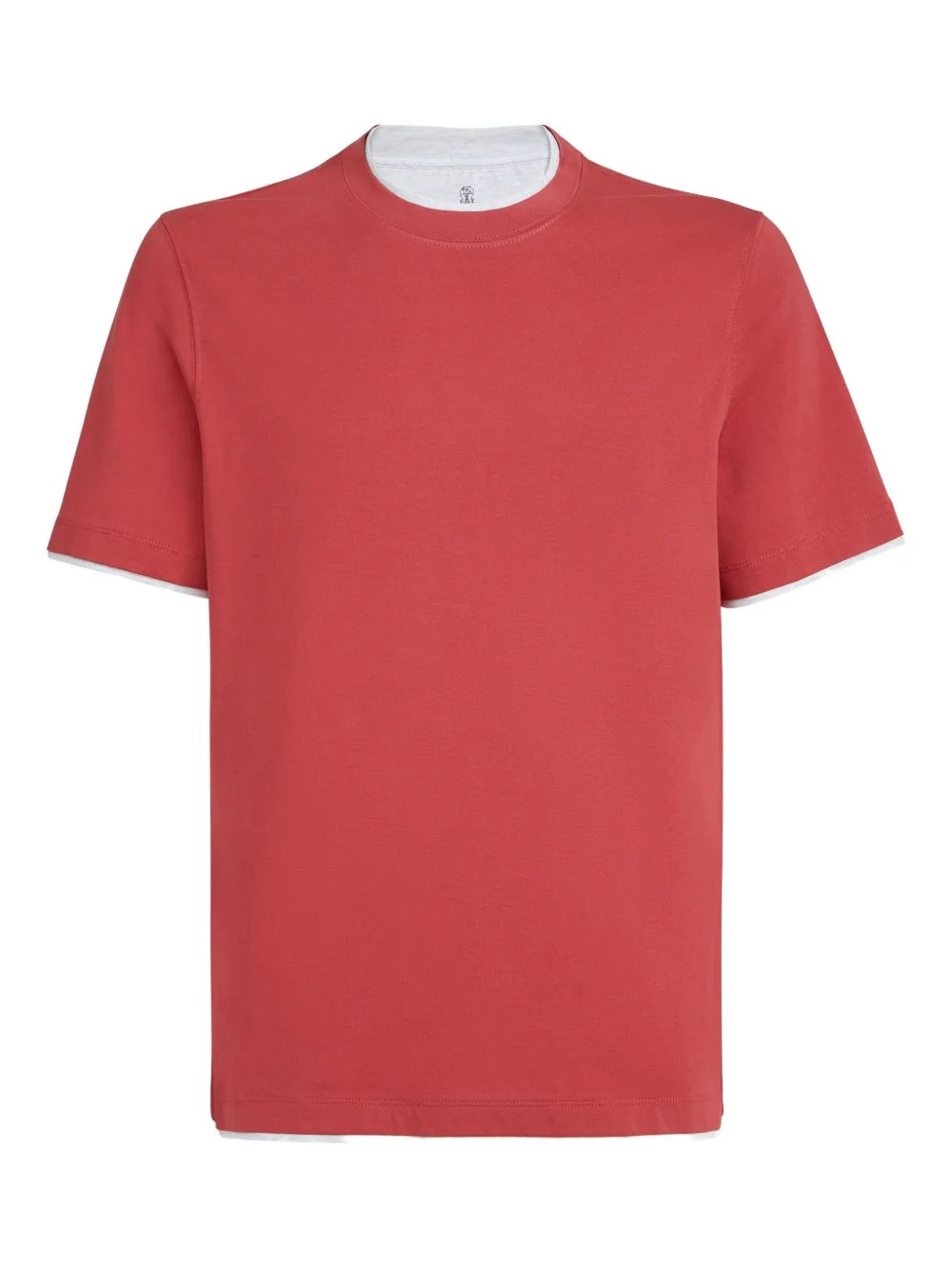 crew-neck layered T-shirt - 1