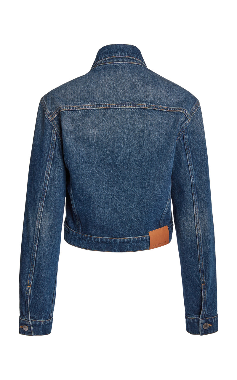 Stella McCartney Cropped Denim Jacket medium wash outlook