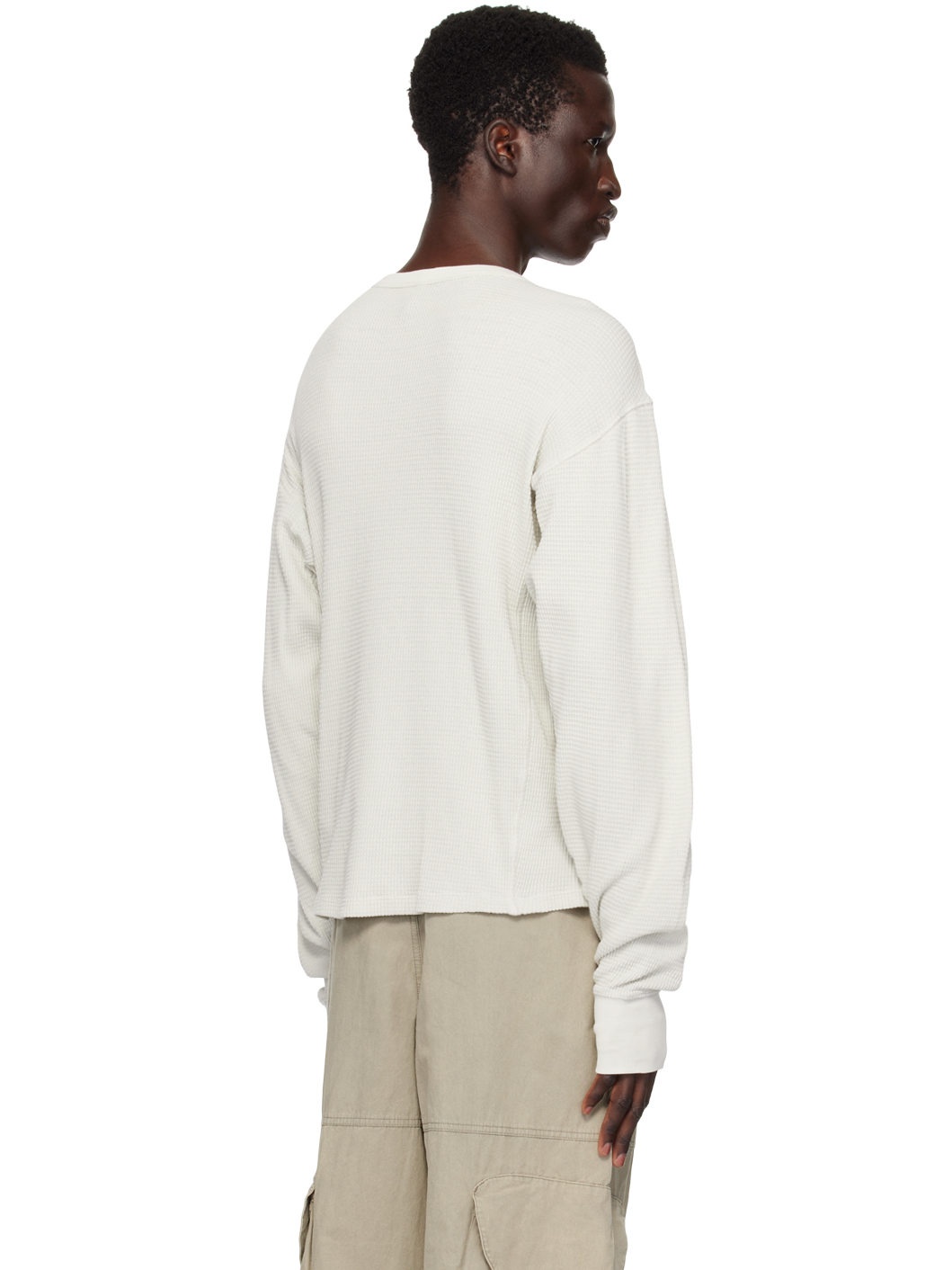 Off-White Thermal Long Sleeve T-Shirt - 3