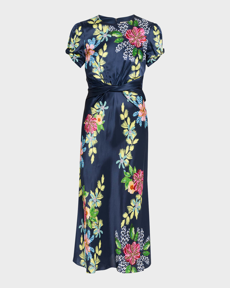 Gwen Floral Silk-Blend Dress 1