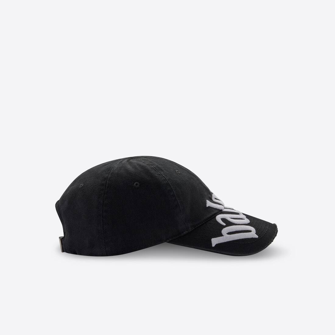 Women's Diagonal Cap in Black - 4