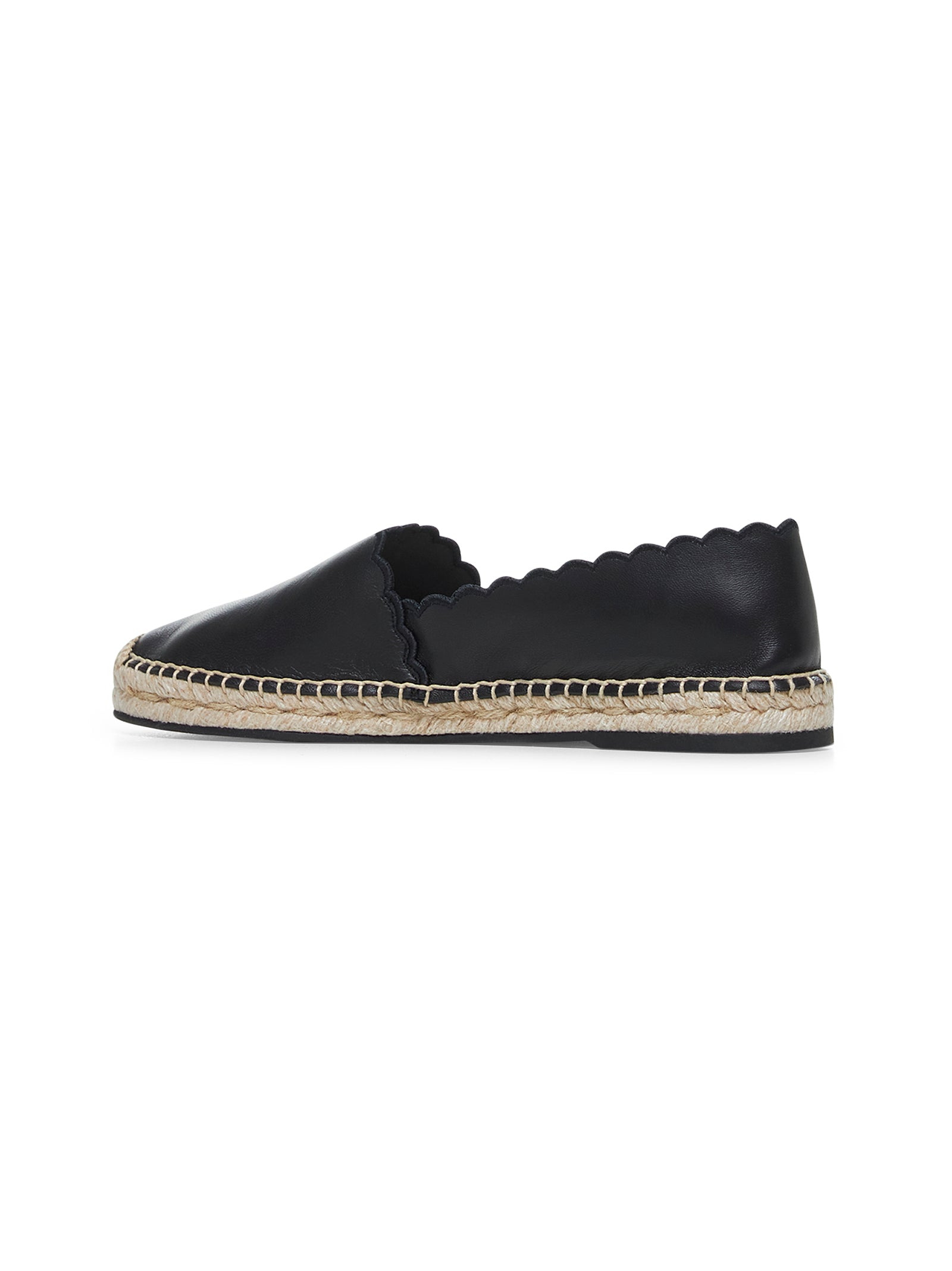 Chloé Women Black Leather Espadrilles - 3