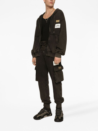 Dolce & Gabbana logo-patch tapered cargo trousers outlook