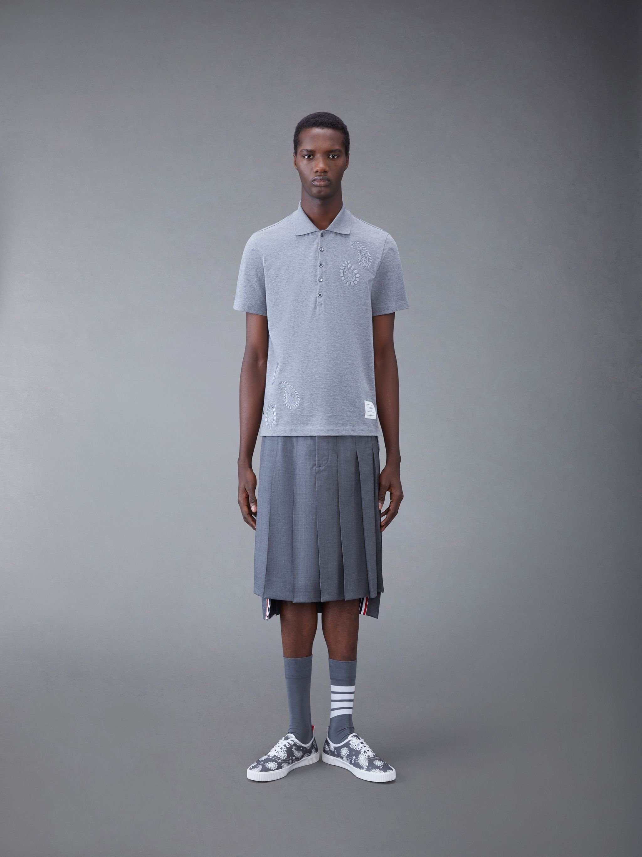Midweight Jersey Paisley Short Sleeve Polo - 3