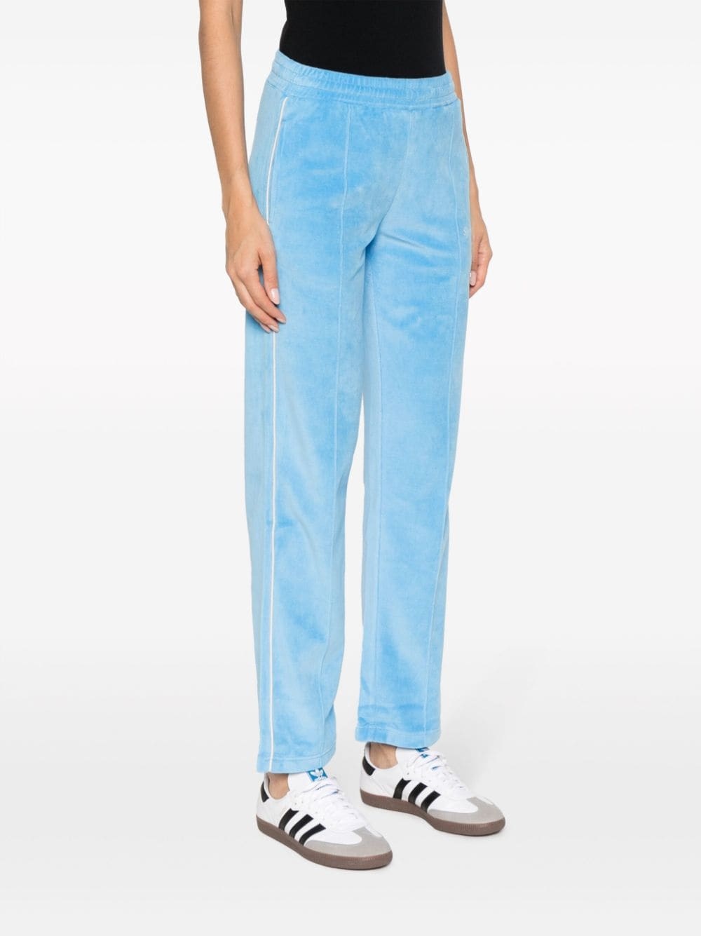 towelling-finish logo-embroidered track pants - 3