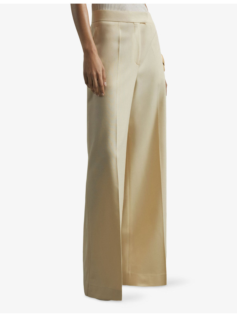 Anya Wide-Leg Silk and Wool Trousers 3