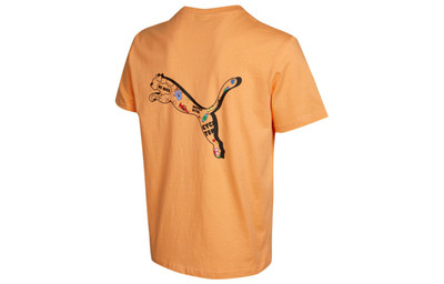 PUMA PUMA Awareness Logo Embroidered Printing Sports Loose Round Neck Short Sleeve Orange 532034-36 outlook