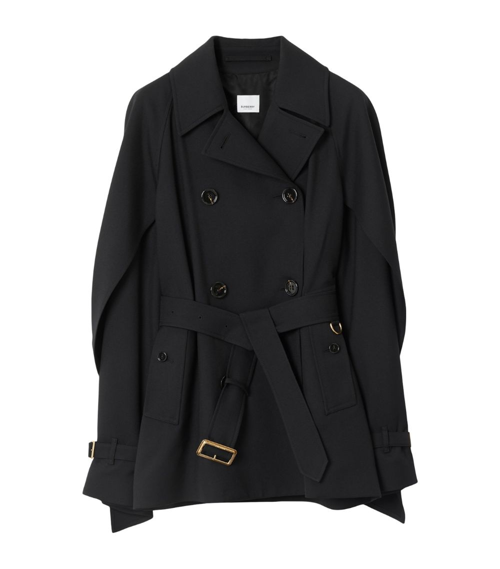 Wool Blend Trench Jacket - 1