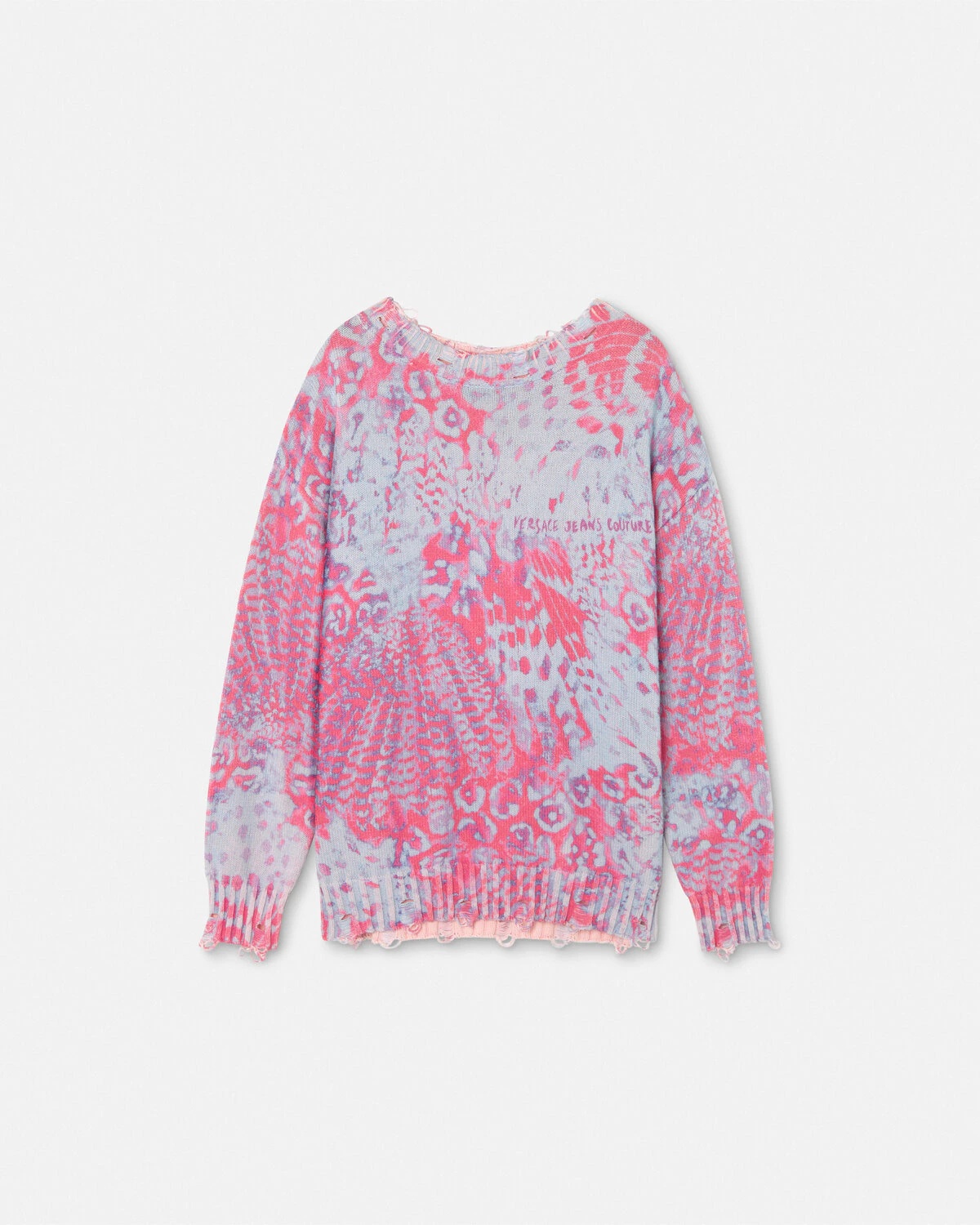 Distressed Animalier Knit Sweater - 1