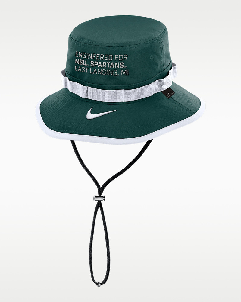 Nike Michigan State Sideline Apex Gameday Boonie Men's Nike Dri-FIT College Bucket Hat outlook