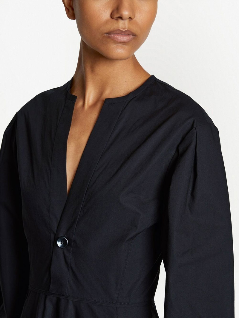 V-neck cotton poplin dress 5