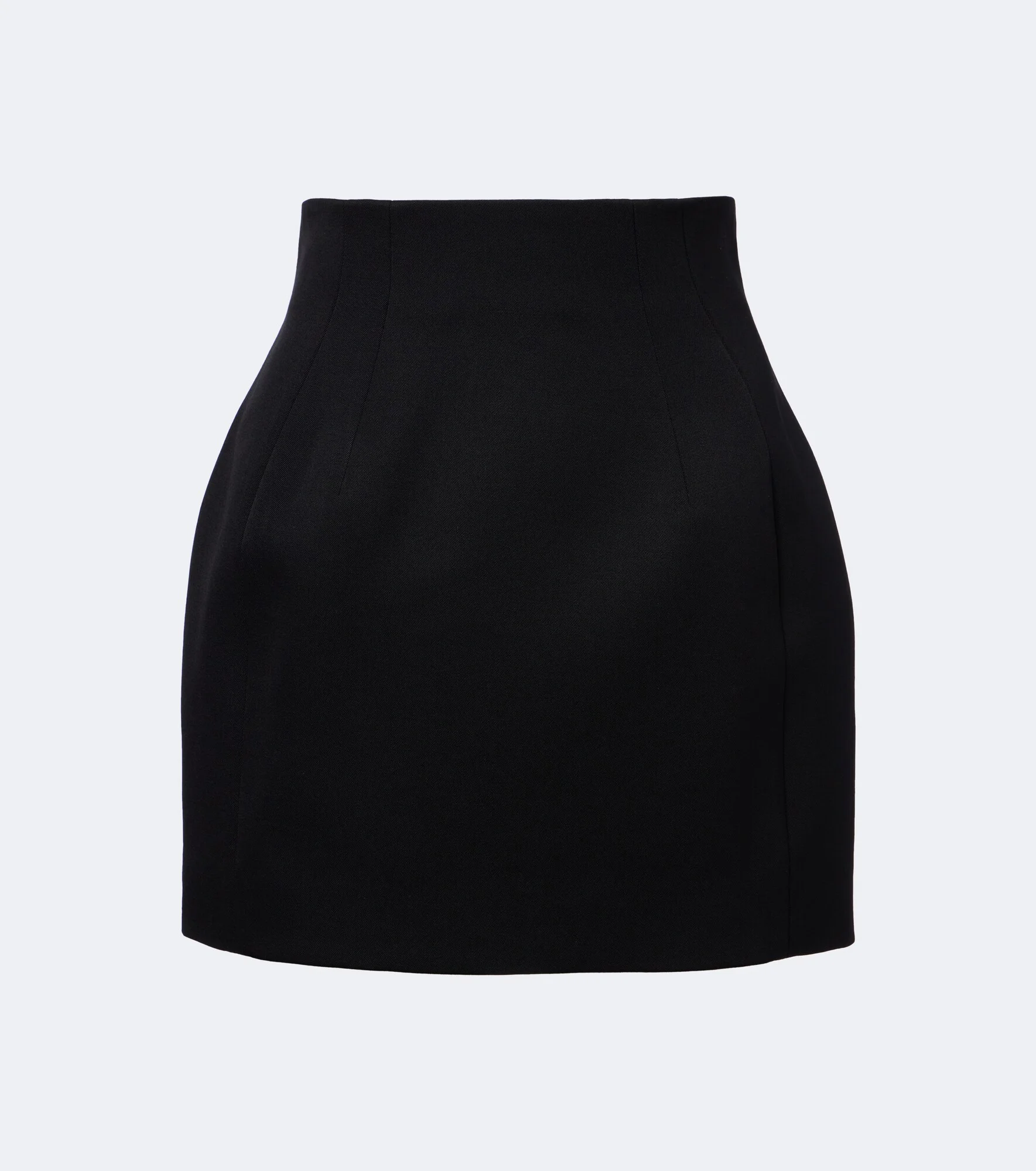 High-rise wool miniskirt - 1