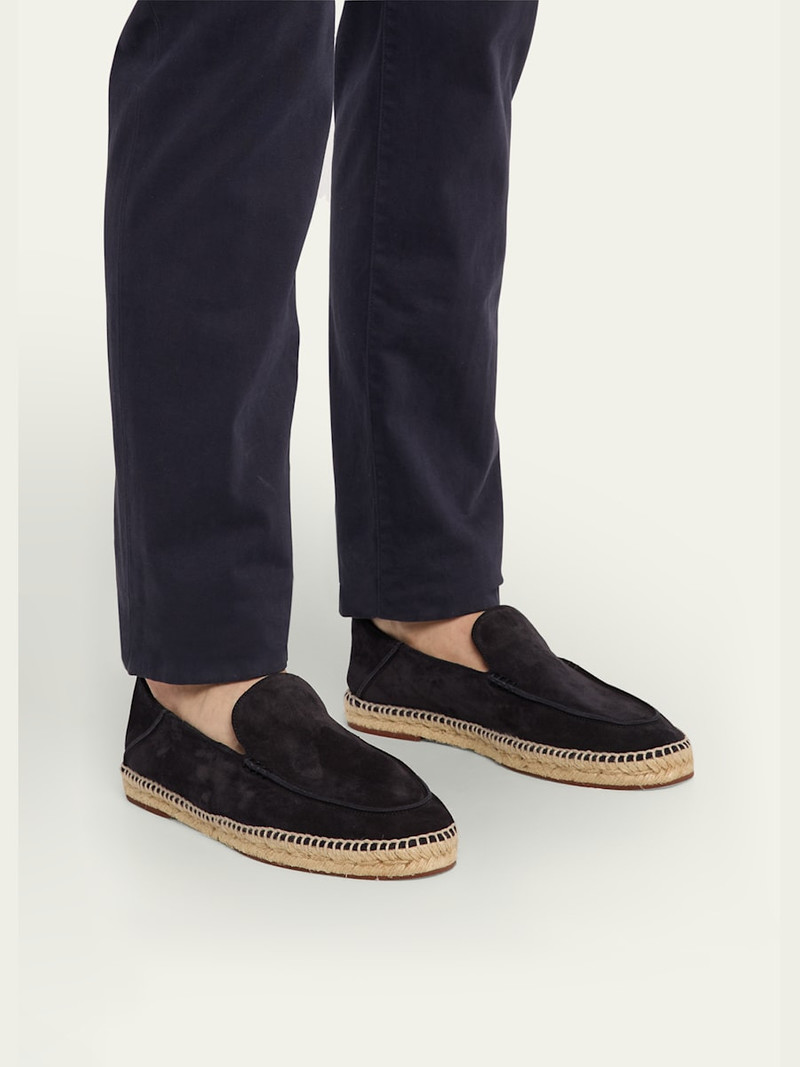Loro Piana Men's Foldover Suede Espadrille outlook