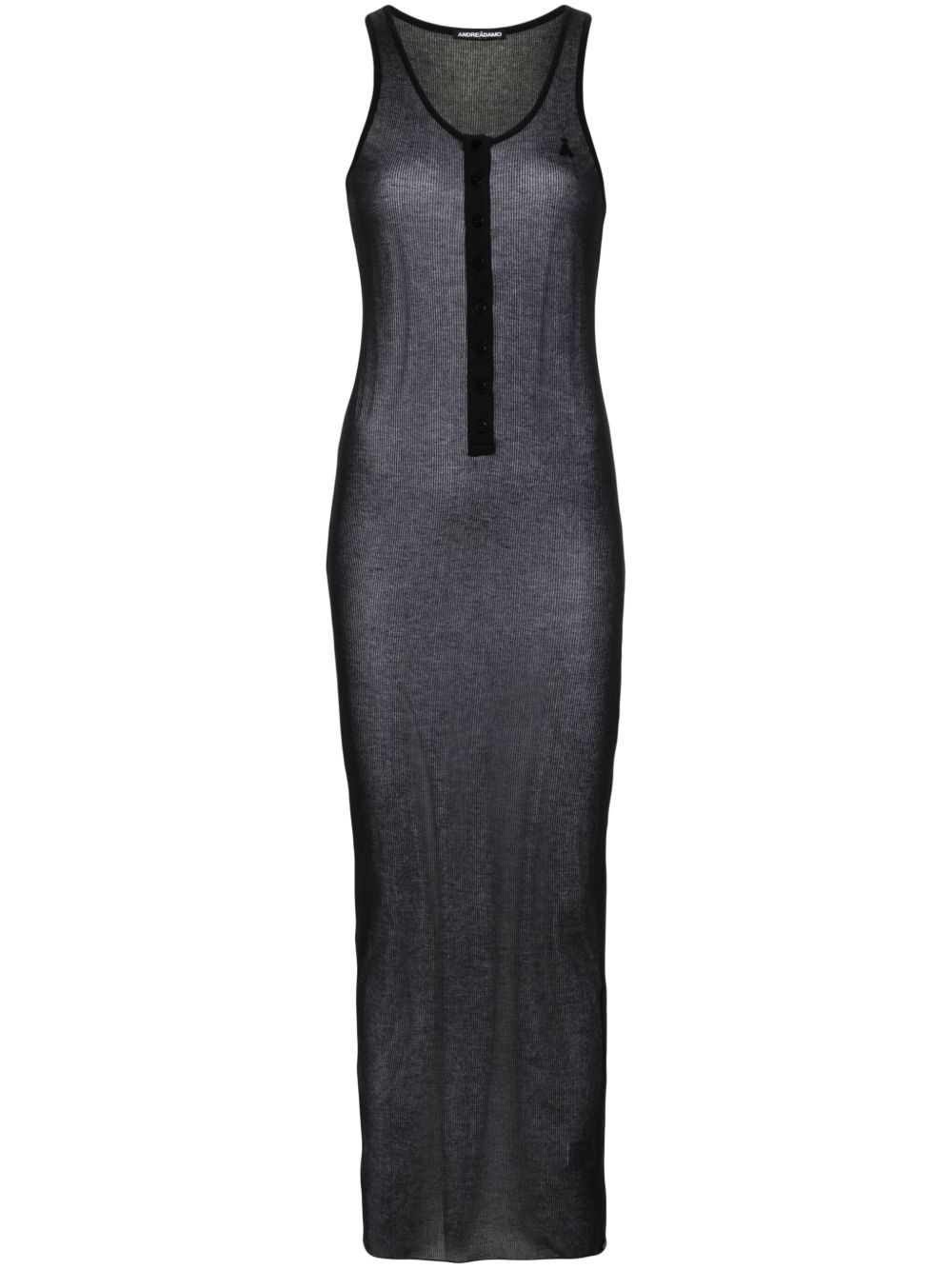fine-ribbed maxi dress - 1