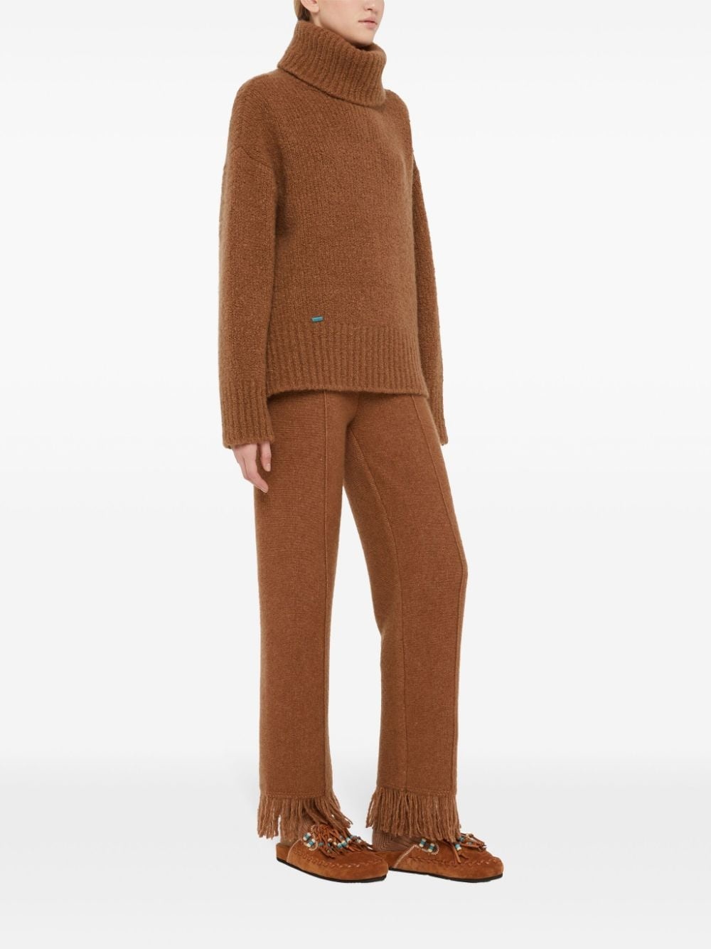 ribbed high-neck jumper - 4