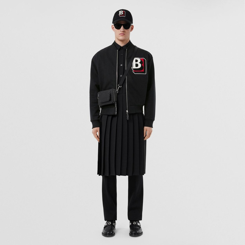 Embossed Check Leather Crossbody Bag 6